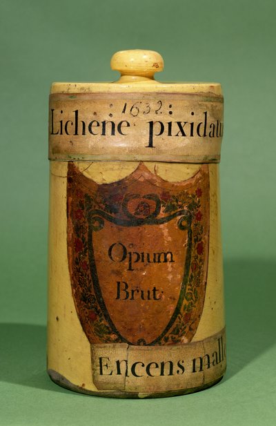 Farmaceutická nádoba pro uchovávání surového opia, 1632 (keramická) od French School
