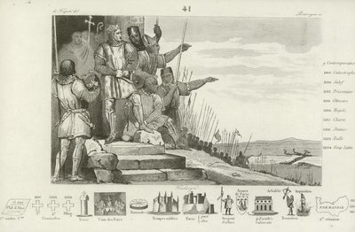 V bitvě u Bouvines po modlitbě v roce 1214 vítězí Filip II od French School