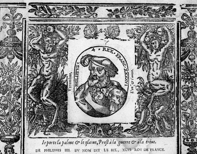 Filip IV., Bel, portrét vyrytý do medailonu od French School