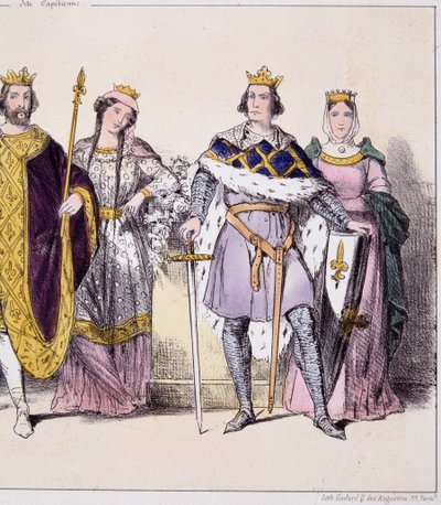 Philippe Auguste a Isabelle de Hainaut - ve „Francouzské monarchii v tiscích““ od French School