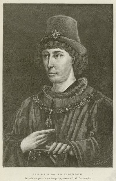 Philippe Le Bon, vévoda z Burgundska (rytina) od French School