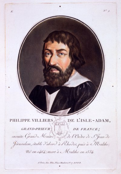 Philippe Villiers de lIsle-Adam, z Portréty velkých mužů, slavných žen a nezapomenutelných námětů Francie, vydané 1787-92 od French School