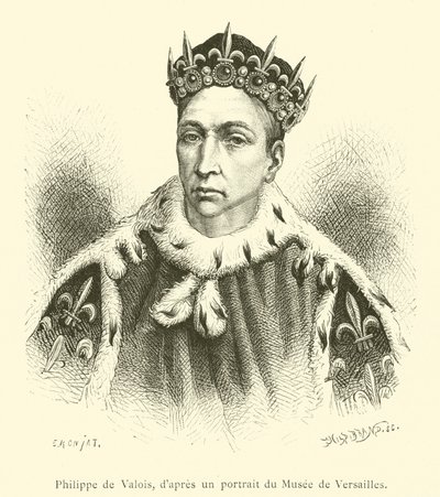 Filip z Valois (rytina) od French School