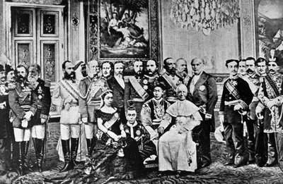 Fotomontáž světových vládců, 1867 (kolážované černobílé fotografie) od French School