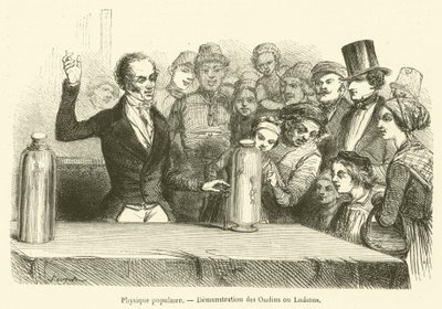 Populární fyzika, Demonstrace Ondinů nebo Ludionů (rytina) od French School