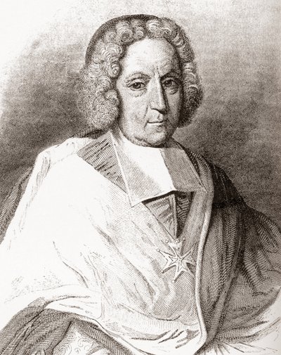 Pierre-Paul Guérin de Tencin, 1679-1758. Francouzský církevní hodnostář, arcibiskup v Embrunu a Lyonu a kardinál. Z knihy Les Heures Libres vydané v roce 1908. od French School