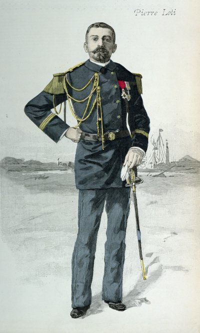 Pierre Loti (1850-1923), ilustrace na obálce La Revue Illustree, 1. října 1889 od French School