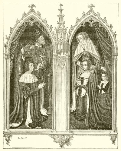 Pierre de Bourbon a Anne de Beaujeu, jeho manželka od French School