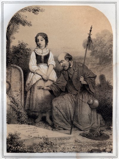 Petr poustevník (1050-1115), francouzský řeholník - rytina v „“ LE SOURIES DE MON STRÝČEK MEMORIES ET RECITTS DE Voyages“ od MORING MICHEL - konec 19. století od French School