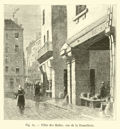 Pilíř Les Halles, rue de la Tonnellerie od French School