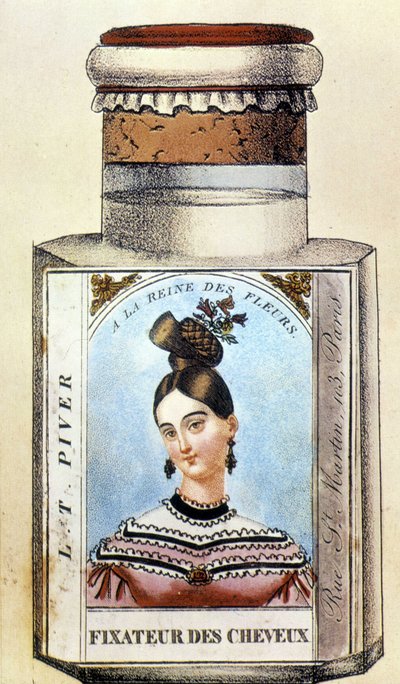 Lahvička na fixaci vlasů Piver, cca 1830 od French School