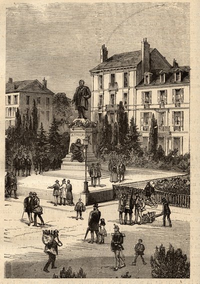 Place Thiers – centrum města Nancy, v departementu Meurthe-et-Moselle, v regionu Lorraine – rytina „“ PATRIE““ – POPIS PECTUREQUIREQUE DE LA FRANCE CS 6 VOLUES LUCIEN HUARD od French School