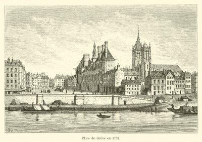 Place de Greve v roce 1778 od French School