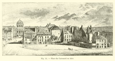 Place du Carrousel v roce 1850 od French School