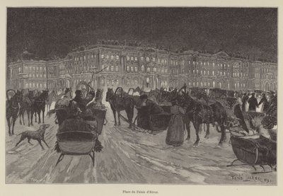 Winter Palace Square (rytina) od French School