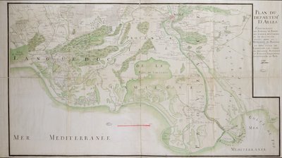 Plán oddělení Arles, 1789 od French School