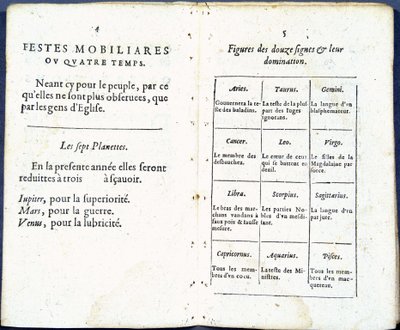 Planety a astrologická znamení pojaté vtipně – v „Almanachu pour le temps passe“ od Jeana Guerina od French School