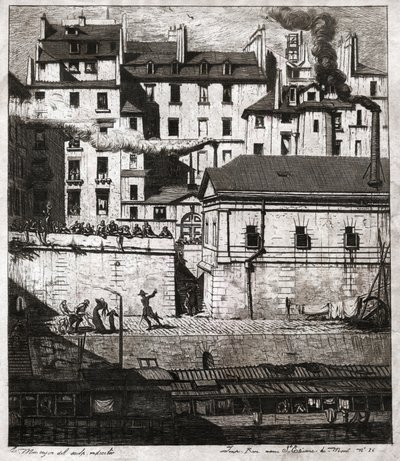 Policie v Paříži. (rytina, cca 1860) od French School