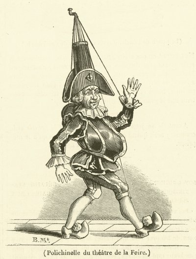 Polichinelle du theatre de la Foire (rytina) od French School