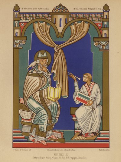 Papež Řehoř I. (chromolitho) od French School