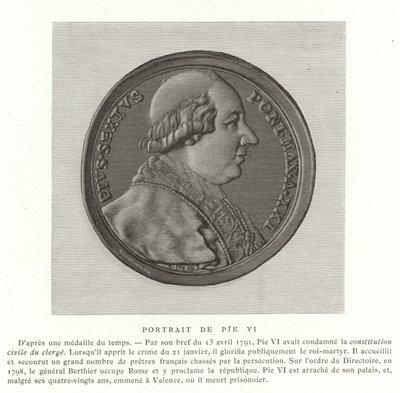 Papež Pius VI od French School