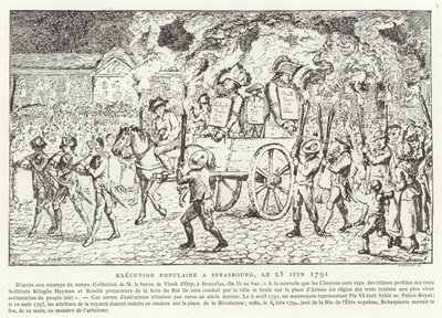 Lidová poprava ve Štrasburku, 25. června 1791 od French School