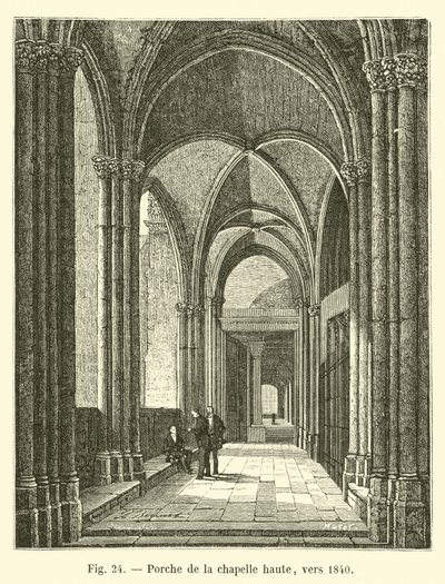 Veranda horní kaple, kolem roku 1840 od French School