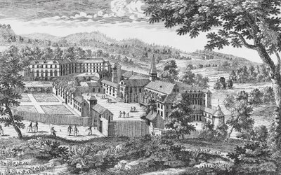 Port-Royal-des-Champs Abbey, rytina, Francie od French School