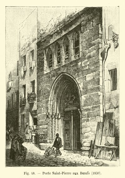 Brána svatého Petra s voly, 1830 od French School