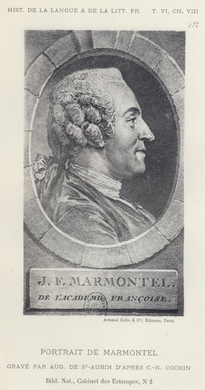 Portrét Marmontela (litho) od French School