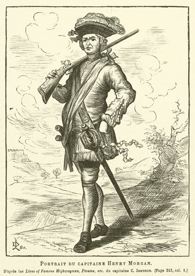 Portrét kapitána Henryho Morgana (rytina) od French School