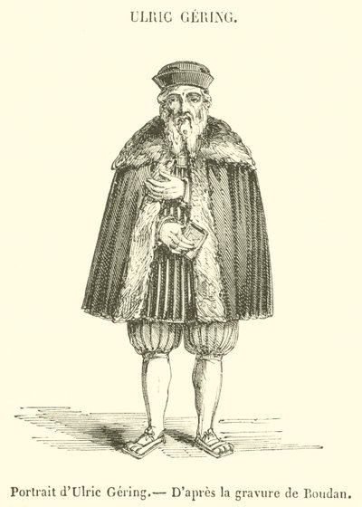 Portrét Ulrica Geringa (rytina) od French School