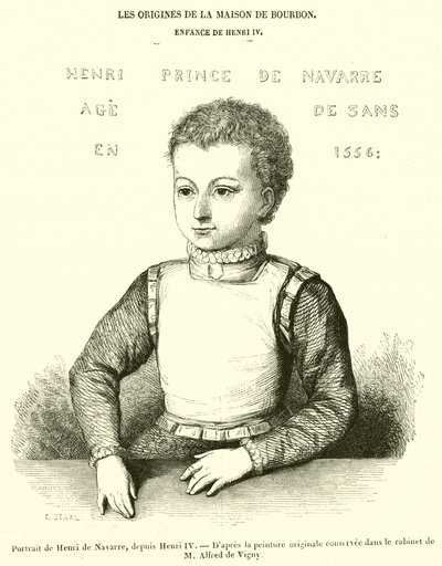 Portrét Jindřicha Navarrského, od Jindřicha IV. (rytina) od French School