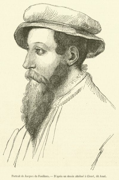 Portrét Jacques du Fouilloux (rytina) od French School