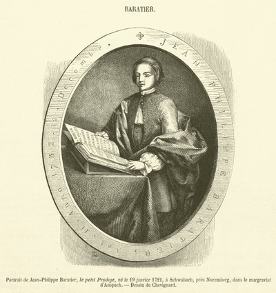 Portrét Jean-Philippe Baratier (rytina) od French School