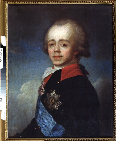 Portrét velkovévody Pavla Petroviče (1754-1801) (Portrét velkovévody Pavla Petroviče). Obraz Jean Louis Voille (1744- po 1803). Olej na plátně, 73,5 x 59,5 cm, konec 18. století. Francouzské umění, klasicismus. Státní skanzen Trini od French School