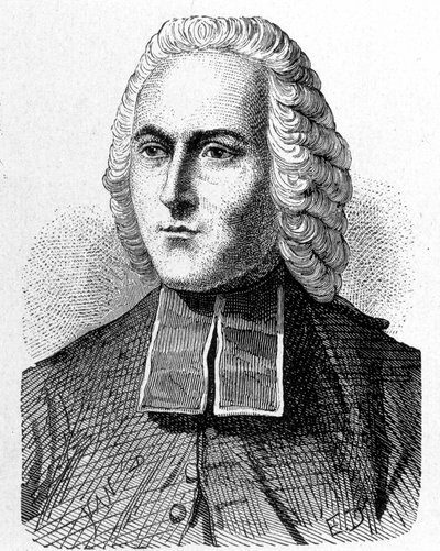 Portrét abbé Jean Antoine (Jean-Antoine) Nolleta (1700 - 1770), francouzského fyzika - v „Album de la Science; věhlasní vědci; Grandesovy objevy “”” 1896. od French School