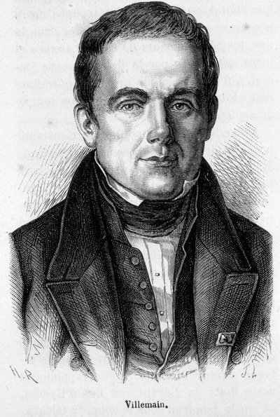 Portrét Abel Francois Villemain, francouzský profesor a politik (1790 - 1867) od French School