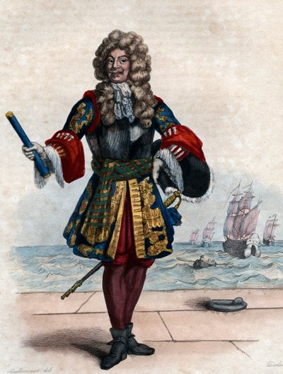 Portrét Abrahama Duquesna (1610-1688), francouzského markýze a námořního důstojníka. od French School