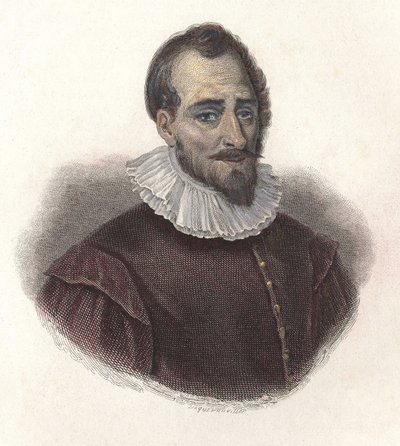 Portrét Adama de Craponne (1527-1576), francouzského matematika a inženýra. V ""Portréty užitečných mužů"" od French School