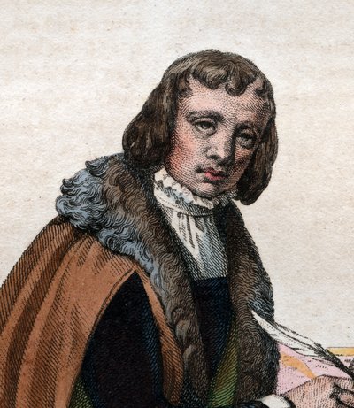 Portrét Alaina Chartiera (1385-1430), francouzského básníka a politického spisovatele. od French School