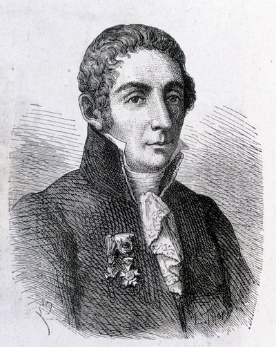 Portrét Alessandra (Alexandra) Volty (1745 - 1827) - v „“ Album of Science; proslulí učenci; Velké objevy””” 1896. od French School
