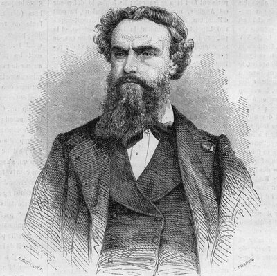 Portrét Alexandra Cabanela (1823-1899), francouzského malíře. Rytina do „“ The Illustrated World““ č. 338 z 3. října od French School