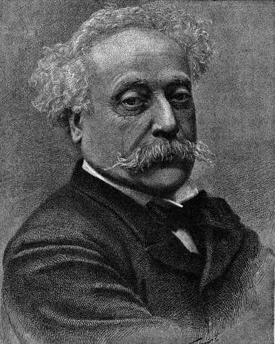 Portrét Alexandra Dumase Jr. (1824-1895), francouzského spisovatele. Rytina v „La gazette du dimanche““ z 5. prosince 1895. od French School