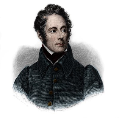 Portrét Alphonse de Lamartine (1791-1869), francouzský spisovatel, básník a politik. v „Knize řečníků“ od Louise de Cormenin Timona. 1842. Soukromá sbírka. od French School