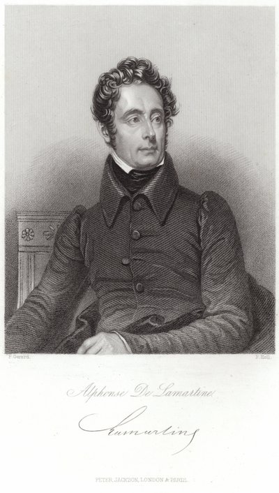 Portrét Alphonse de Lamartine od French School