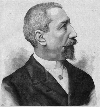 Portrét Anatole France (1844-1924), francouzský prozaik a básník, člen Akademie Francaise. Rytina v „La gazette du dimanche““ z 6. února od French School