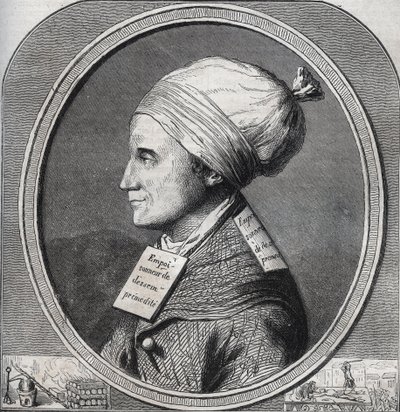 Portrét Antoine-Francoise (Antoine Francois) Desrues (1744-1777) Francouzský otravník - rytina do „“ Causes celebres de tous les peuple““ od Armanda Fouquiera (1817-18?) 1858-1867 - soukromá sbírka od French School
