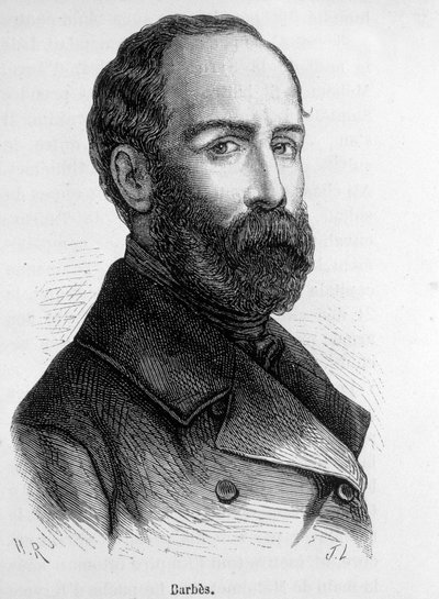 Portrét Armanda Barbese, francouzského revolucionáře (1809-1870). od French School