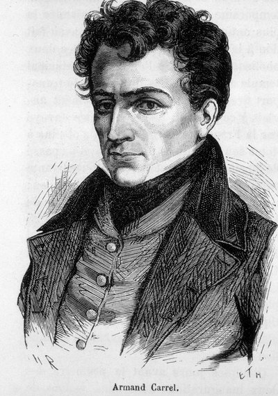 Portrét Armanda Carrela, francouzského novináře a politického spisovatele (1800-1836). od French School
